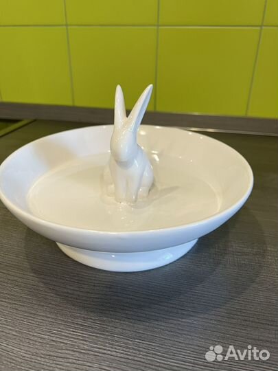 Тарелка декор, Фруктовница, конфетница кролик