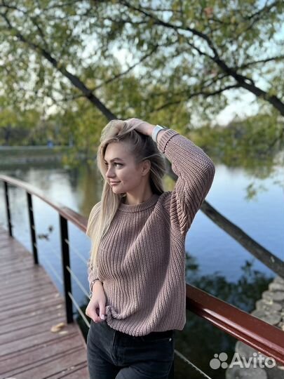 Свитер крупной вязки kivi one size