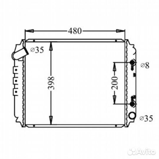 Радиатор nissan vanette 86-93 NI-0065-32-K