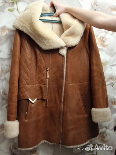 Дубленка натуральная женская 48 50 размер