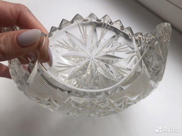 Хрустальная ваза конфетница салатница СССР