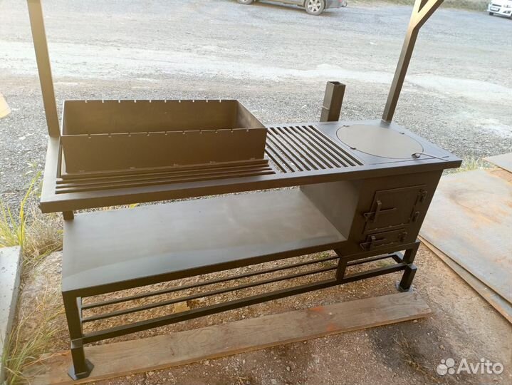 Мангал с крышей лофт