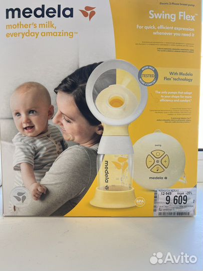 Молокоотсос medela swing flex электрический