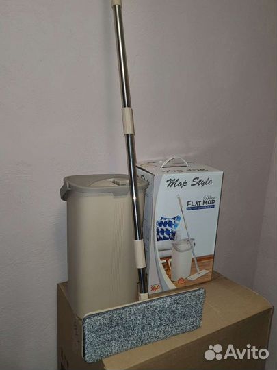 Швабра плоская с ведром