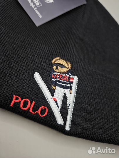 Шапка polo ralph lauren с мишкой