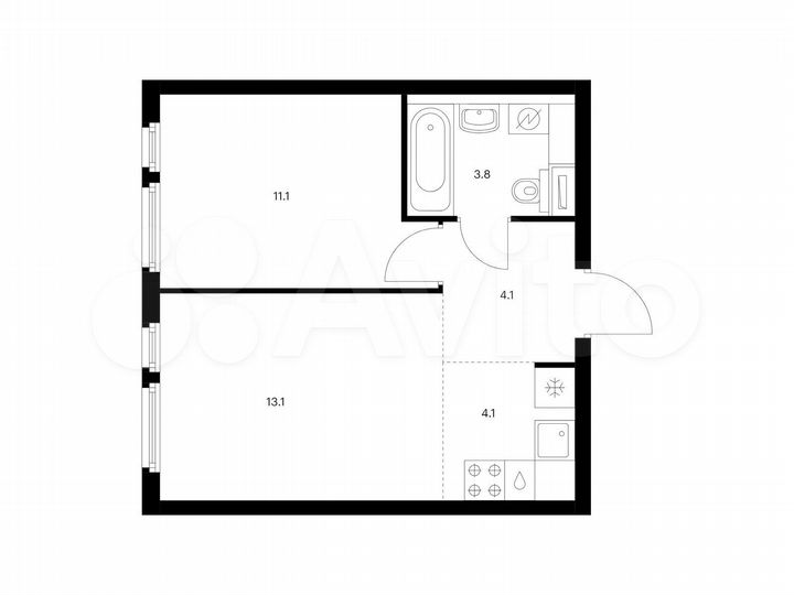 1-к. квартира, 36,2 м², 8/25 эт.