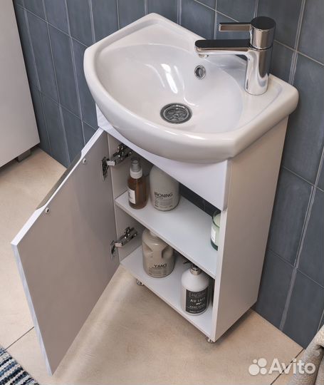 Тумба в ванную с раковиной 40см