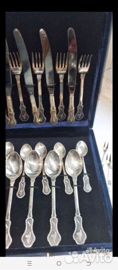 Столовый набор на 6 персон серебро
