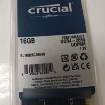 Оперативная память DDR4 16Gb Crucial Ballistix