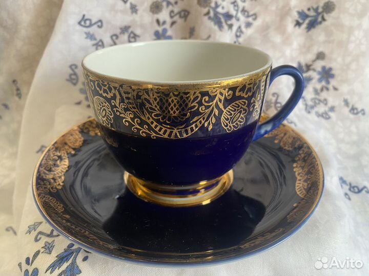 Чайные пары блюдца лфз Кобальт Адмиралтейство