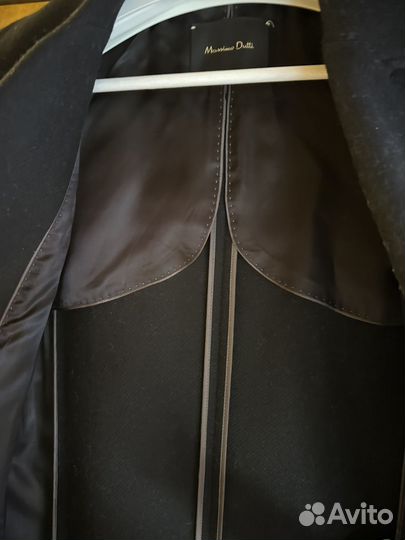 Пальто черное massimo dutti