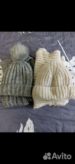 Шапка женская с шарфом