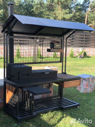 Мангал барбекю с крышей