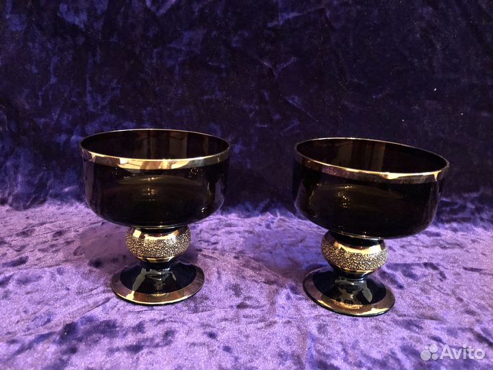 Цветной хрусталь, стекло винтаж Европа, СССР