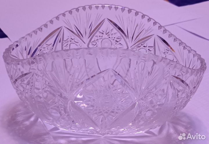 Хрустальная салатница Ладья