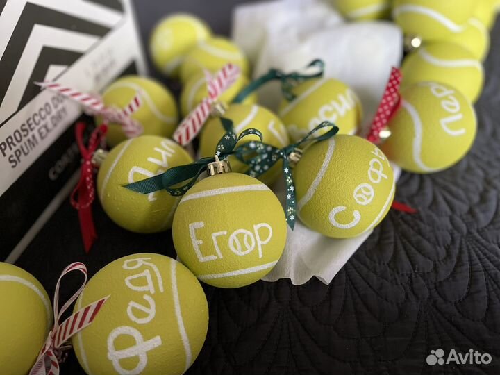 Шарик теннис большой елочный