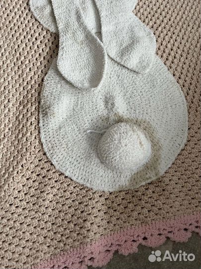 Десткое вязанное покрывало -плед-одеяло