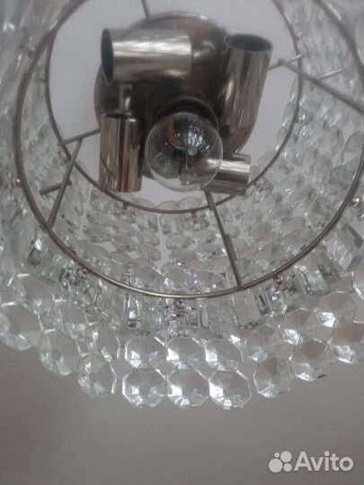 Хрустальная люстра СССР винтажная