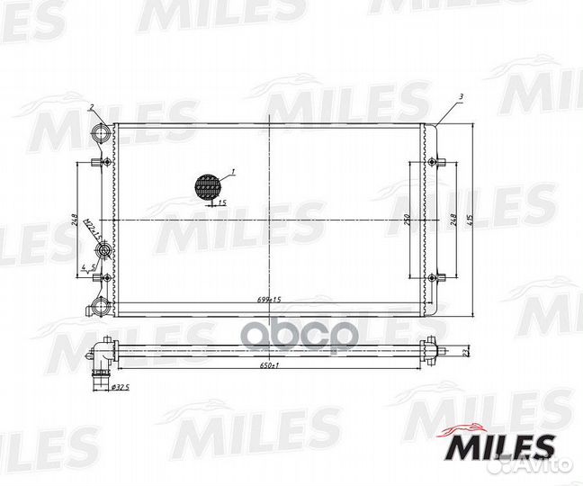 Радиатор (механическая сборка) VAG G4 1.6/1.8/1