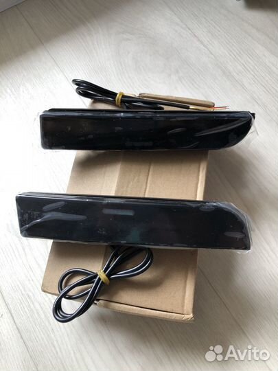 Катафоты/отражатели LED в бампер Lancer 10 черные