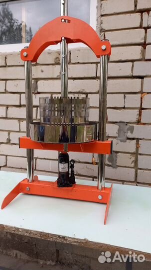 Пресс для отжима вина (сока) 20л нерж. домкратный