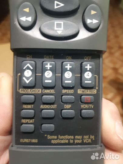 Пульт оригинал для видеомагнитофона panasonic+тв