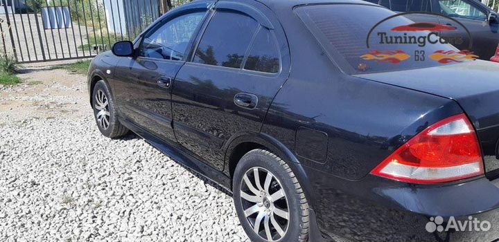 Накладки на пороги внешние на Ниссан Альмера Класс