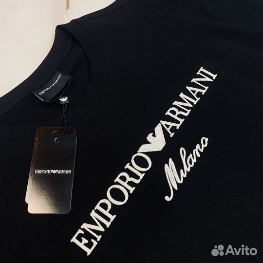 Футболка emporio armani вышивка