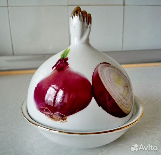 Контейнер для лука и банка керамика