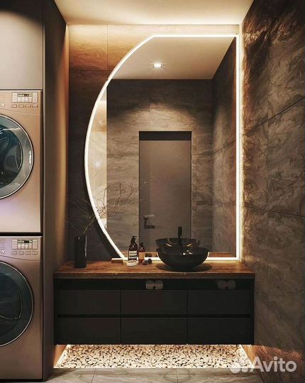 Зеркало с подсветкой Лофт