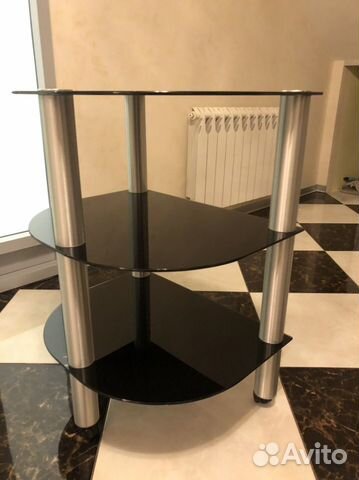 Консоль Стойка Тумба Подставка дымчатое стекло