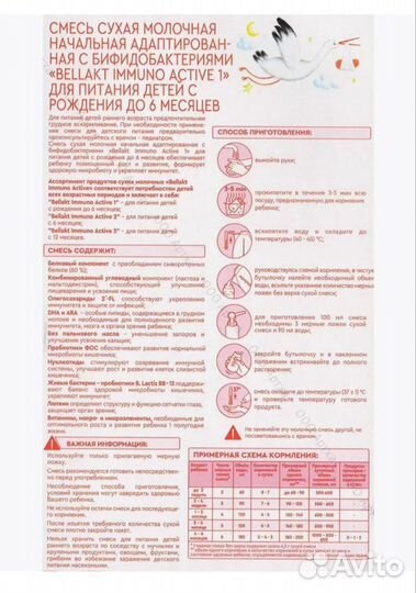 Смесь молочная «bellakt immunо аctive 1»