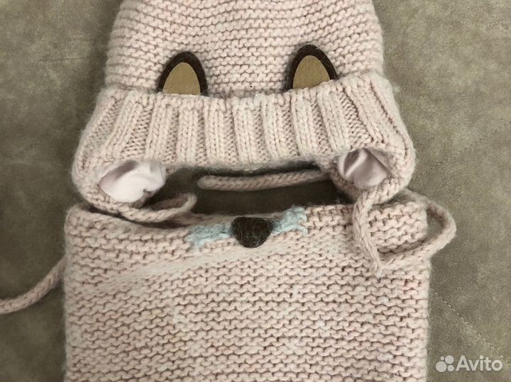 Шапка и снуд зима для девочки