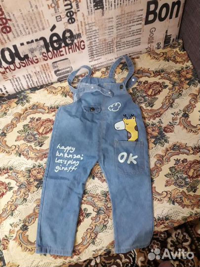 Полукомбинезон джинсовый