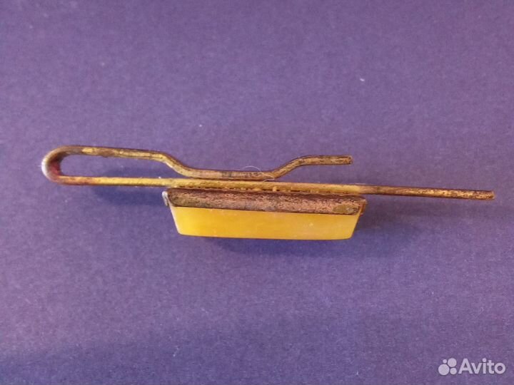 Зажим для галстука янтарь винтаж СССР