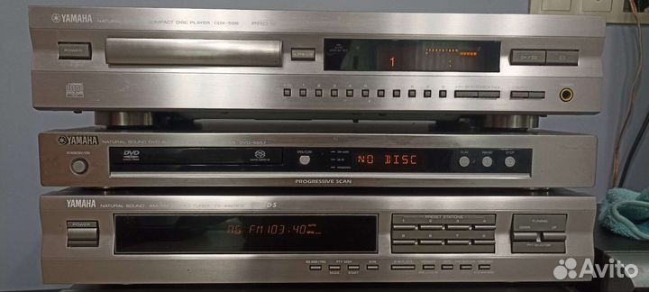Аппаратура Yamaha. CDX-596, DVD-S657, TX-492RDS