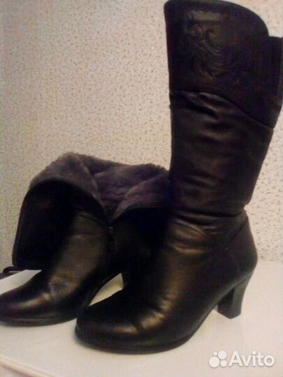 Сапоги женские 38 р натуральная кожа, мех