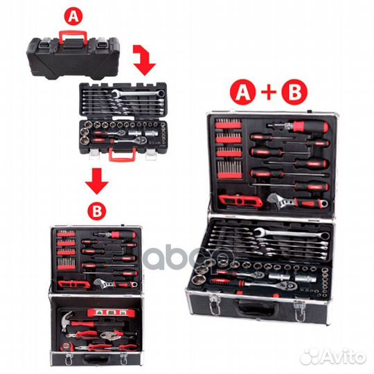 Набор инструментов 96пр (2 кейса) (1/2, 1/4