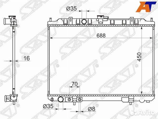 Радиатор nissan X-trail, nissan X-trail 00-07 T30