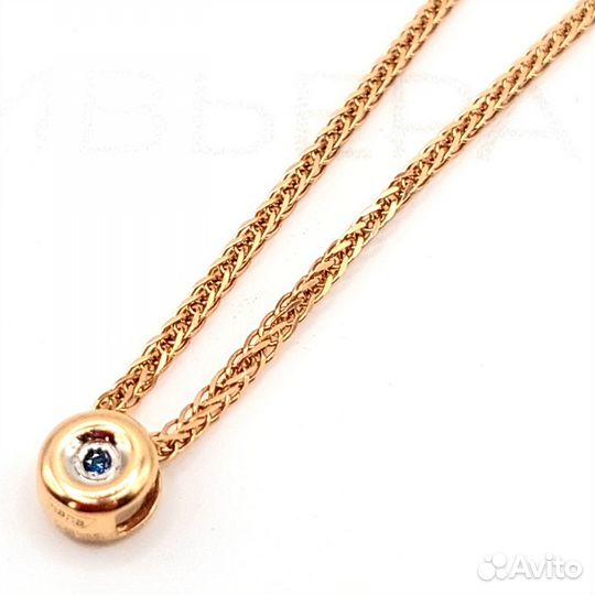 Золотая цепочка с кулоном 585 пробы 2.24 грамм 40 см