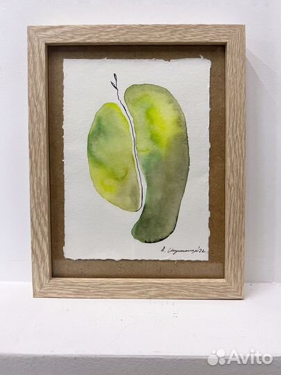 Картина в оаме 15х21 см, акварель/тушь