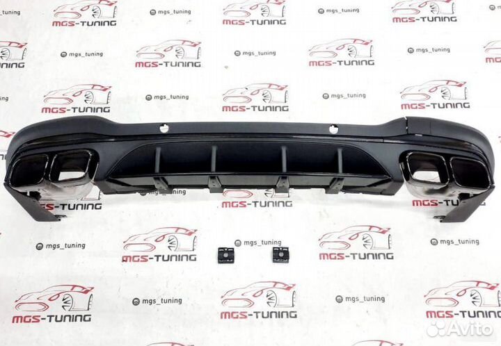 Диффузор с черными насадками GLC X253 рест. 63 AMG