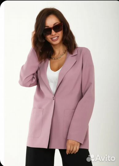 Пиджак женский розовый 48 (L)
