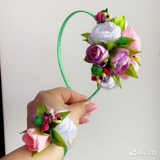 Набор ободочек + повязочка на ручку