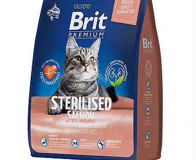 Корм для кошек Brit Sterilised лосось курица 2 кг