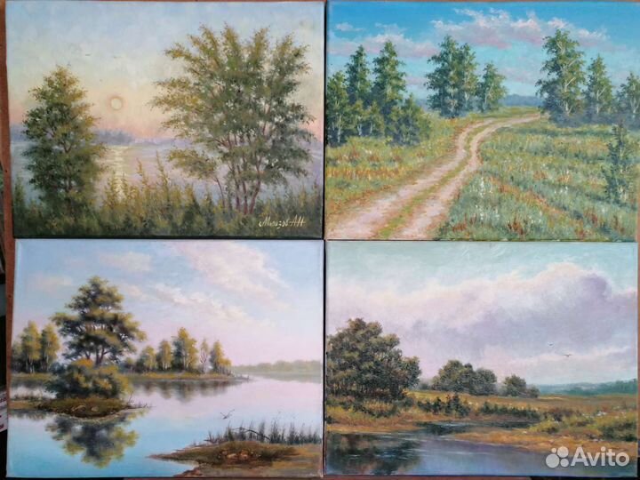Картина маслом - пейзажи,натюрморты,абстракции