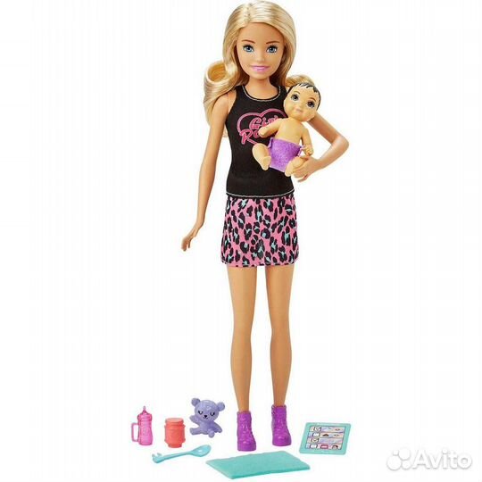Набор Кукла Barbie Няня Блондинка Mattel GRP13&nb