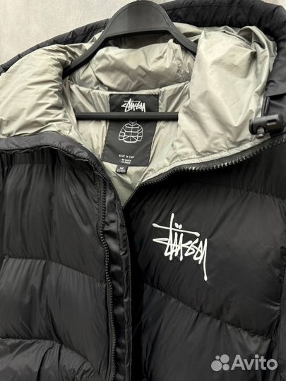 Пуховик Stussy лого вышивка новая коллекция