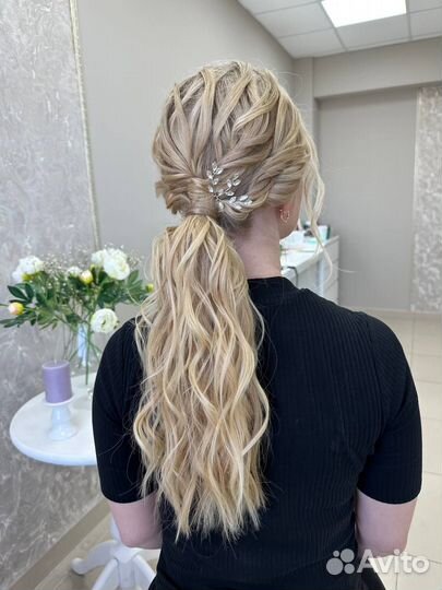 Прически, локоны, образ в 4 руки