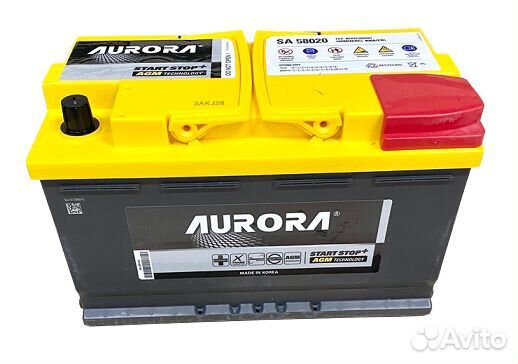 Аккумулятор Aurora AGM 12V 80Ah 800A Оп